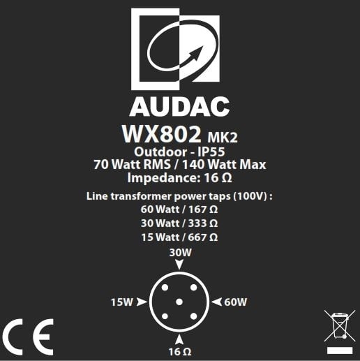 Акустическая система AUDAC WX802MK2/OB