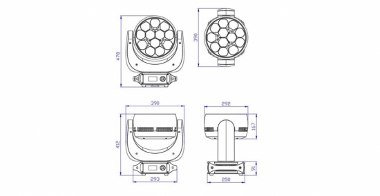 Голова вращения SILVER STAR SS9371XHE PLUTO 4000XE HEX