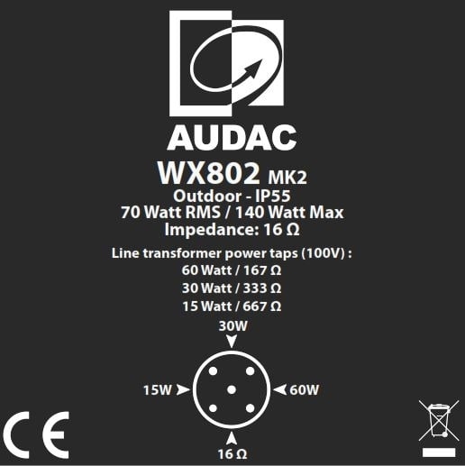 Акустическая система AUDAC WX802MK2/OW