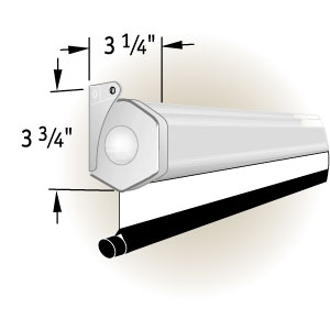 Экран для проектора Draper Luma NTSC 7' MW case white (84", 3:4, 127*169)